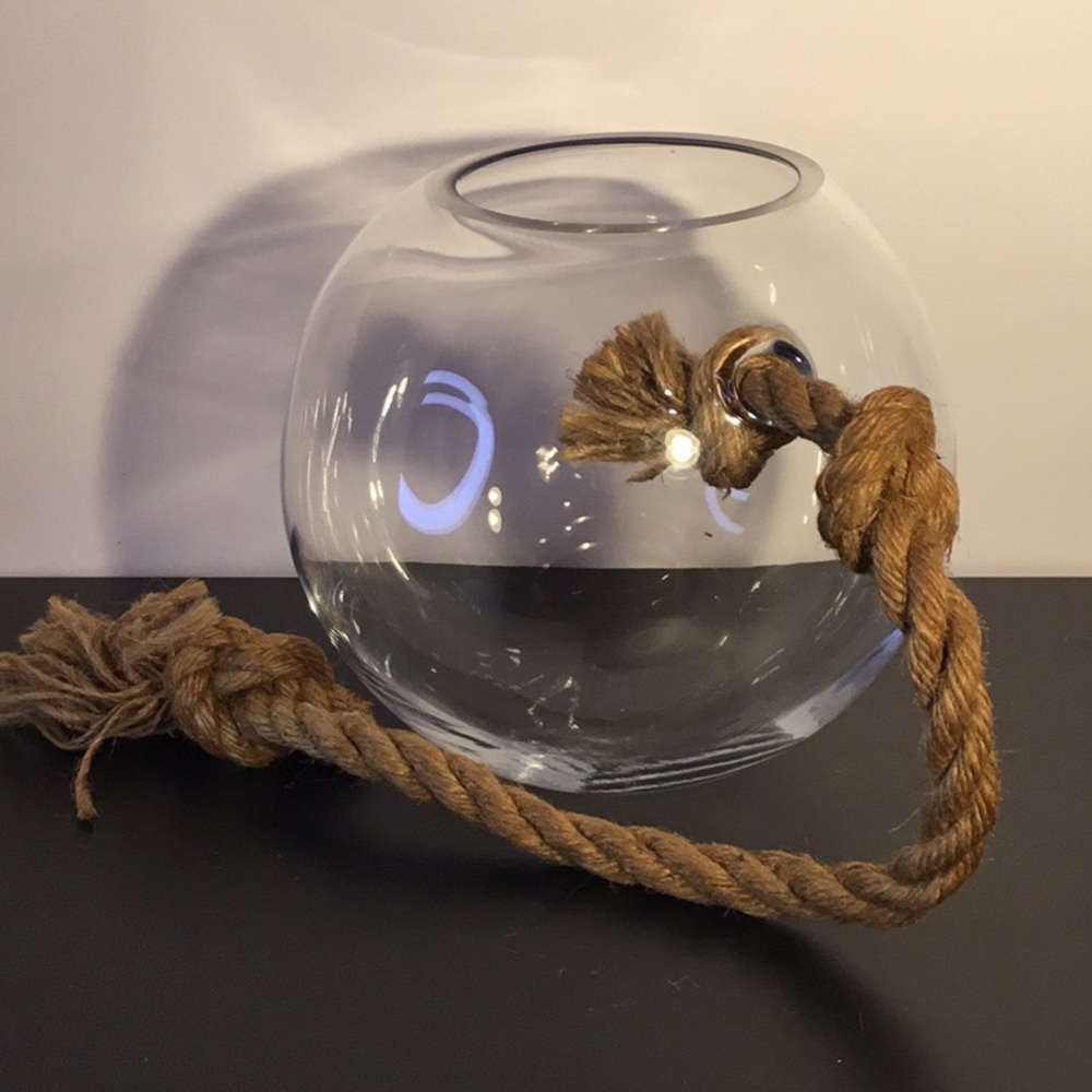 Large Hanging Globe Terrarium With Rope Hanger - Picture 5 of 16
